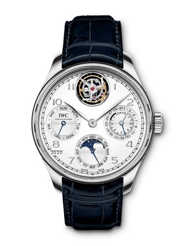 Portuguese Perpetual Calendar Tourbillon Platinum / Silver