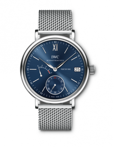 Portofino Hand-Wound Eight Days Stainless Steel / Blue / Milanese