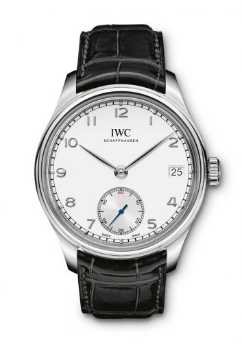 Portuguese Hand-Wound Eight Days Stainless Steel / Silver