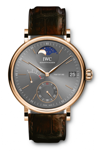 Portofino Hand-Wound Eight Days Moonphase Red Gold / Ardoise