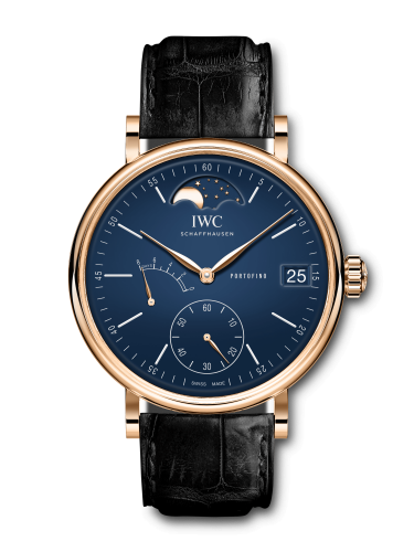 Portofino Hand-Wound Eight Days Moonphase 150 Years Red Gold / Blue