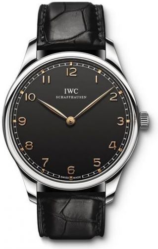 Portugieser Hand-Wound Pure Classic Stainless Steel / Black