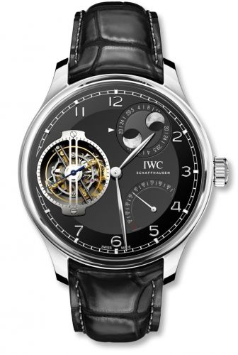 Portugieser Constant-Force Tourbillon Double Moon Platinum / Black