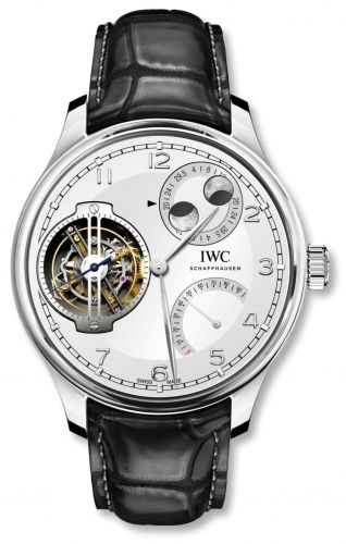 Portugieser Constant-Force Tourbillon Double Moon Platinum / Silver