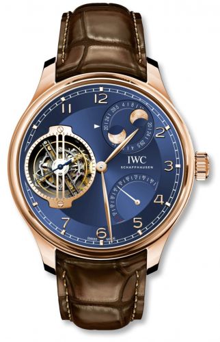 Portugieser Constant-Force Tourbillon Double Moon Red Gold / Blue