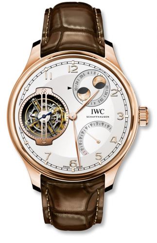 Portugieser Constant-Force Tourbillon Double Moon Red Gold / Silver