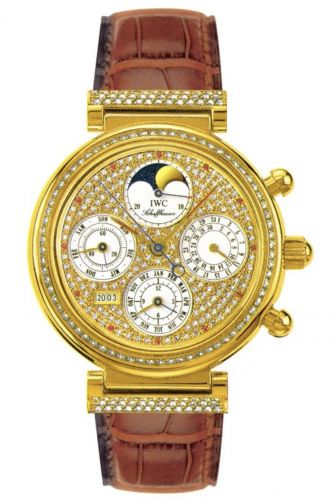 Da Vinci Perpetual Yellow Gold / Diamond / Paved / English
