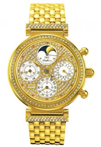 Da Vinci Perpetual Yellow Gold / Diamond / Paved / French