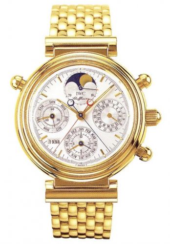Da Vinci Perpetual Rattrapante Yellow Gold / Silver / French / Bracelet