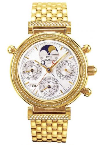 Da Vinci Perpetual Rattrapante Yellow Gold / Diamond / Silver / German / Bracelet