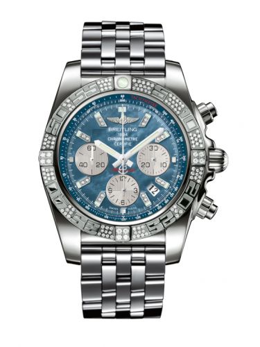 Chronomat 44 White Gold / Diamond / Black Pearl Diamond / Bracelet