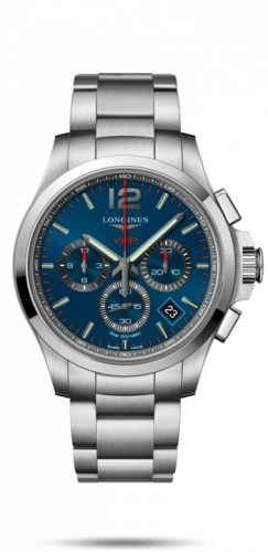 Conquest V.H.P. Chronograph 42 Stainless Steel / Blue / Bracelet