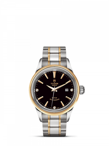 Style 28 Stainless Steel / Yellow Gold / Black-Diamond / Bracelet