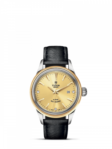Style 28 Stainless Steel / Yellow Gold / Champagne-Diamond / Strap