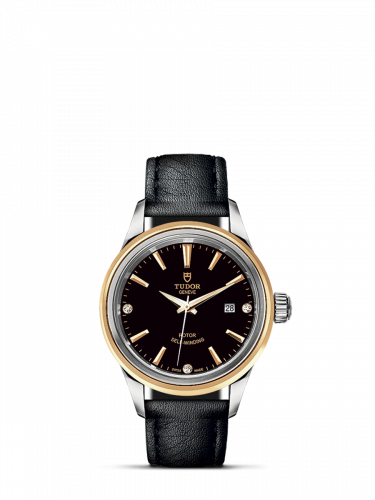Style 28 Stainless Steel / Yellow Gold / Black-Diamond / Strap