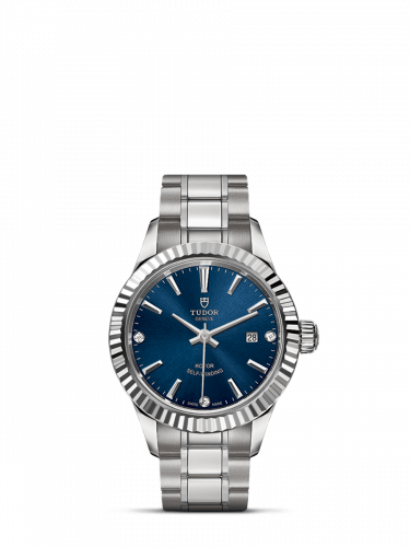 Style 28 Stainless Steel / Fluted / Blue-Diamond / Bracelet