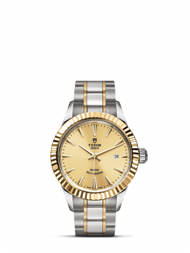 Style 28 Stainless Steel / Yellow Gold / Fluted / Champagne / Bracelet