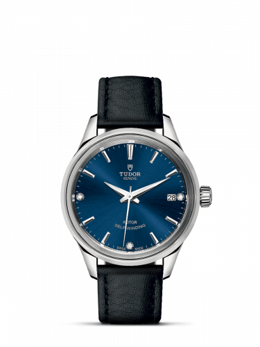 Style 34 Stainless Steel / Blue-Diamond / Strap