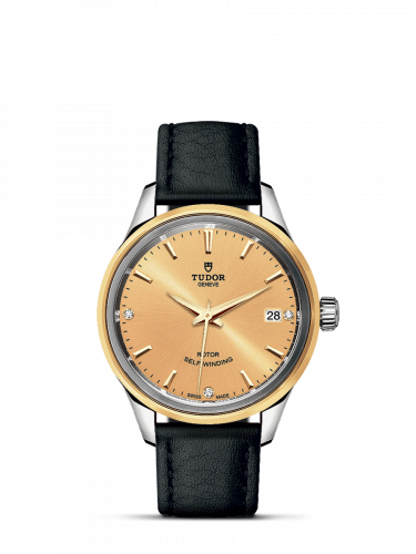 Style 34 Stainless Steel / Yellow Gold / Champagne-Diamond / Strap