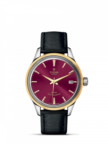 Style 34 Stainless Steel / Yellow Gold / Burgundy / Strap