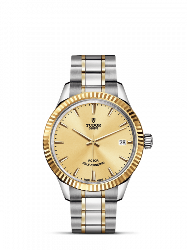Style 34 Stainless Steel / Yellow Gold / Fluted / Champagne / Bracelet