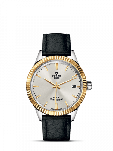 Style 34 Stainless Steel / Yellow Gold / Fluted / Silver / Strap