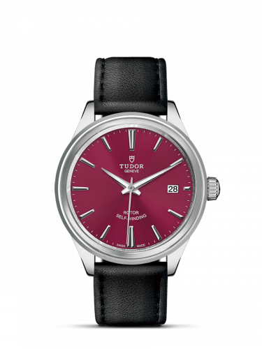 Style 38 Stainless Steel / Burgundy / Strap
