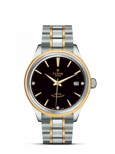 Style 38 Stainless Steel / Yellow Gold / Black-Diamond / Bracelet