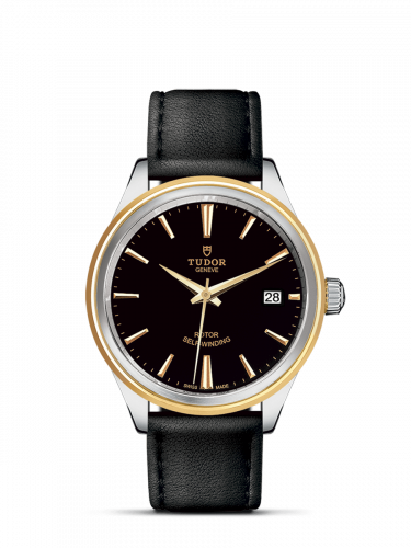 Style 38 Stainless Steel / Yellow Gold / Black / Strap