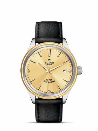Style 38 Stainless Steel / Yellow Gold / Champagne-Diamond / Strap