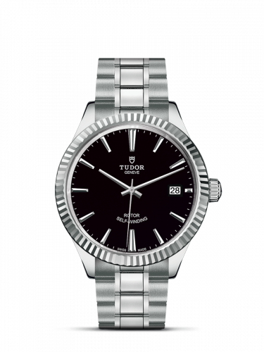 Style 38 Stainless Steel / Fluted / Black / Bracelet