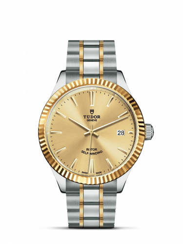 Style 38 Stainless Steel / Yellow Gold / Fluted / Champagne / Bracelet