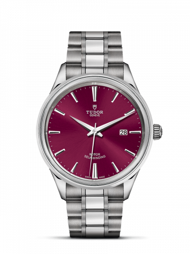 Style 41 Stainless Steel / Burgundy / Bracelet