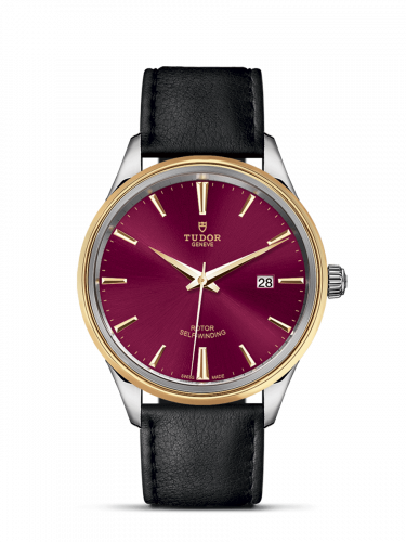 Style 41 Stainless Steel / Yellow Gold / Burgundy / Strap