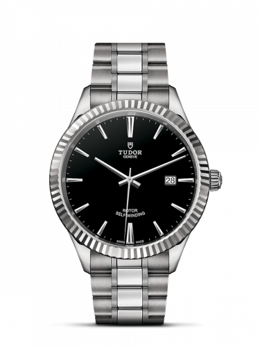 Style 41 Stainless Steel / Fluted / Black / Bracelet