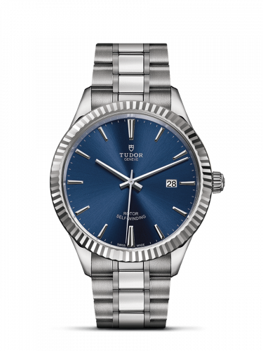 Style 41 Stainless Steel / Fluted / Blue / Bracelet