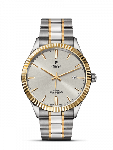 Style 41 Stainless Steel / Yellow Gold / Fluted / Silver / Bracelet