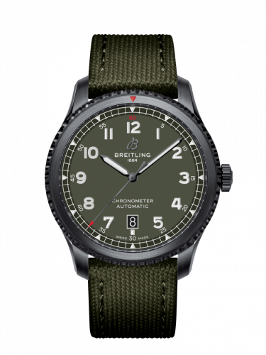 Aviator 8 Automatic 41 Blacksteel / Curtiss Warhawk / Canvas / Folding