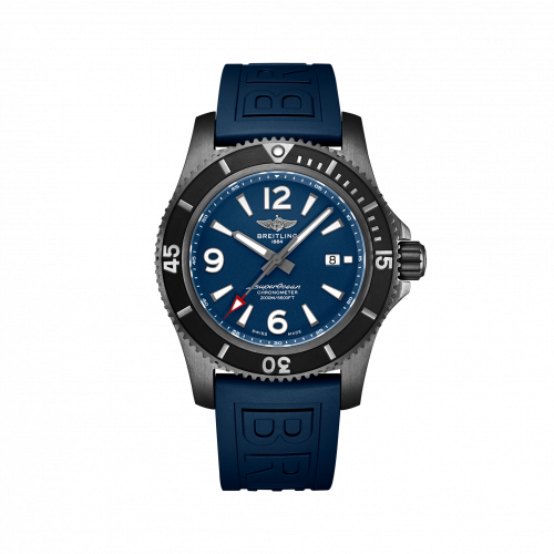 Superocean 46 Blacksteel / Blue / Rubber / Pin