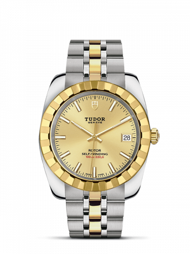 Classic 38 Stainless Steel / Yellow Gold / Fluted / Champagne / Bracelet