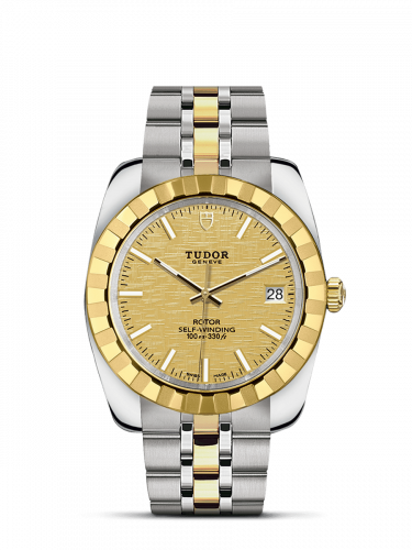 Classic 38 Stainless Steel / Yellow Gold / Fluted / Champagne / Bracelet