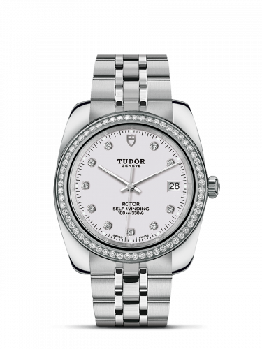 Classic 38 Stainless Steel / Diamond / White-Diamond / Bracelet