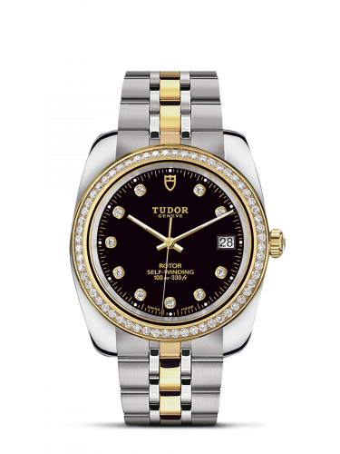 Classic 38 Stainless Steel / Yellow Gold / Diamond / Black-Diamond / Bracelet