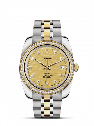 Classic 38 Stainless Steel / Yellow Gold / Diamond / Champagne-Diamond / Bracelet