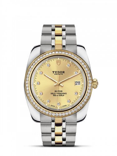 Classic 38 Stainless Steel / Yellow Gold / Diamond / Champagne-Diamond / Bracelet