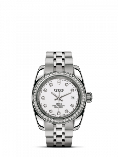 Classic 28 Stainless Steel / Diamond / White-Diamond / Bracelet