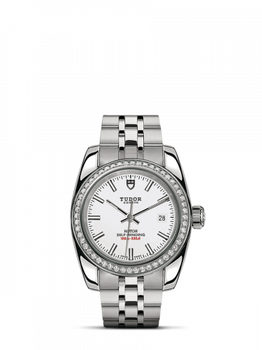 Classic 28 Stainless Steel / Diamond / White / Bracelet