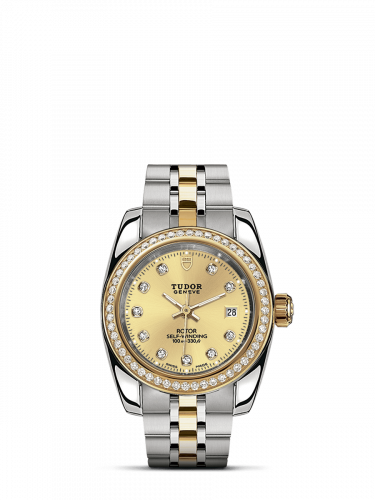 Classic 28 Stainless Steel / Yellow Gold / Diamond / Champagne-Diamond / Bracelet