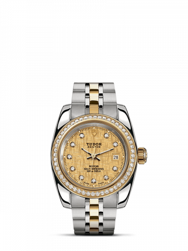Classic 28 Stainless Steel / Yellow Gold / Diamond / Champagne-Diamond / Bracelet
