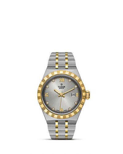 Royal Date 28 Stainless Steel / Yellow Gold / Silver - Diamond